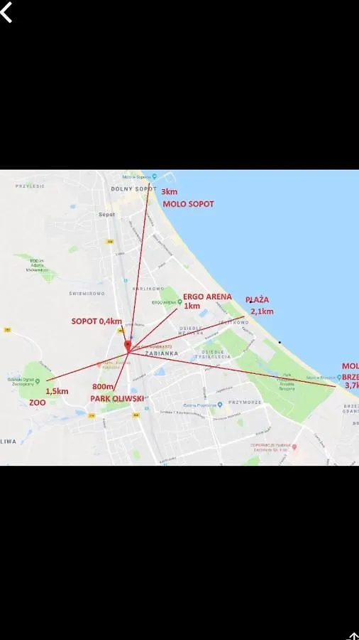 Gdansk Oliwa 3 Min Od Sopotu - Mieszkanie 3 Pokojowe Z Pieknym Widokiem Na Zatoke I Gdaňsk 0*,  Polsko